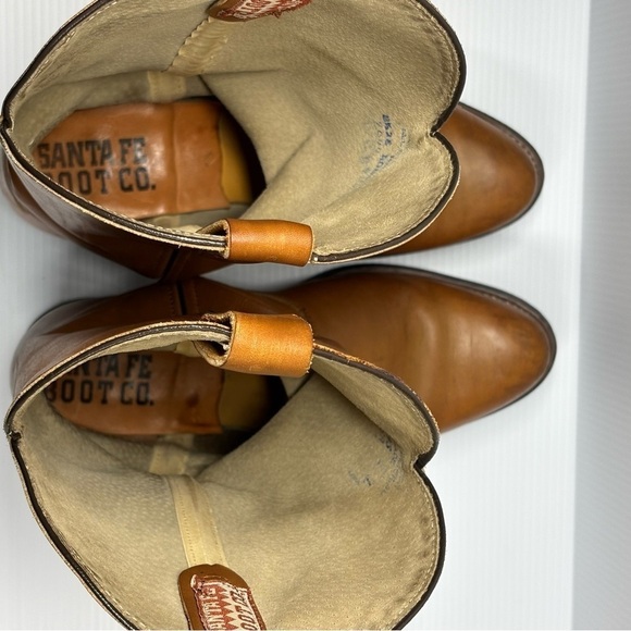 Santa Fe Boot Company Boots Mens 8.5 Western Leather Classic Vintage Round Rodeo - Picture 7 of 9